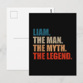 Liam der Mann der Mythos die Legende Postkarte (Vorne/Hinten)