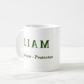 {Liam} Name bedeutet Schild-Tasse Kaffeetasse (Vorderseite Links)