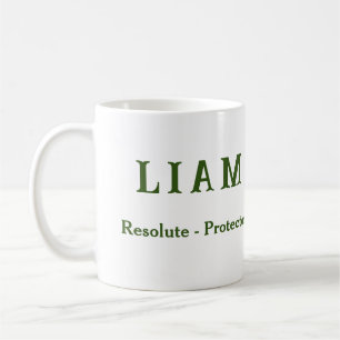 {Liam} Name bedeutet Schild-Tasse Kaffeetasse