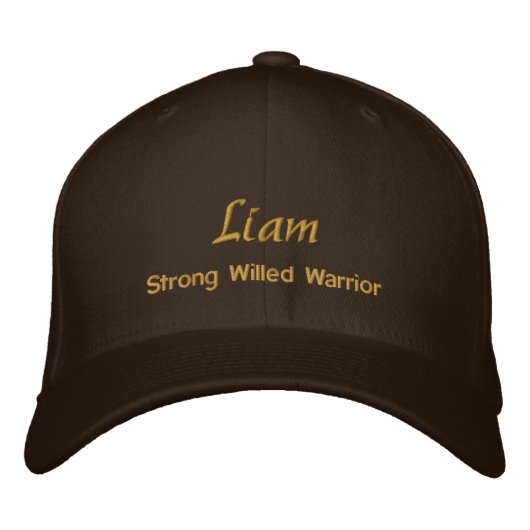 Liam Name Cap / Hat Bestickte Kappe (Vorderseite)