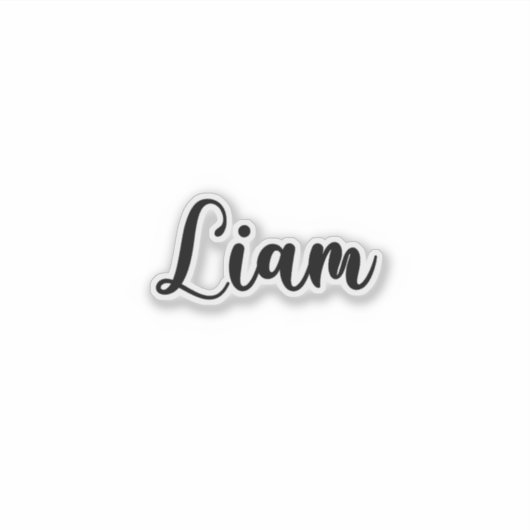 Liam Name - Handgeschriebene Kalligrafie Aufkleber (Vorderseite)