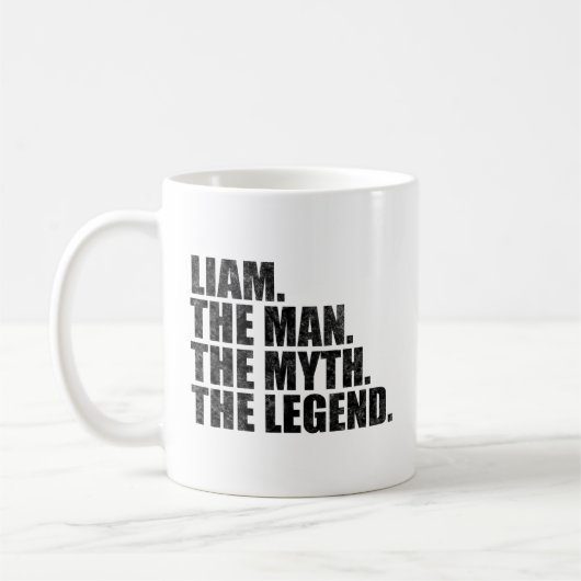 Liam Name, Liam Der Mann Der Mythos Die Legende Kaffeetasse (Links)