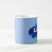 Liam Name personalisiert blau Kaffeetasse (Mittel)