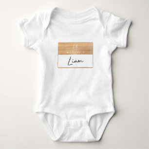 Liam Name Reveal Baby Hallo Mein Name ist Label Bo Baby Strampler