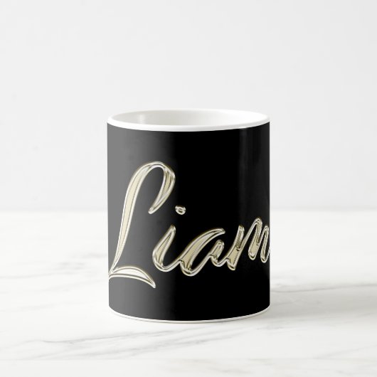 Liam Name whitegold Tasse Teetasse Kaffeetasse (Mittel)
