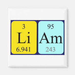 Liam-Periodensystemnamenmagnet Magnet