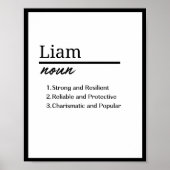 Liam, Personalisierte Bezeichnung für Junge Poster (Vorne)