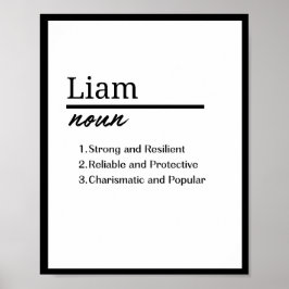 Liam, Personalisierte Bezeichnung für Junge Poster