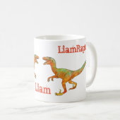Liam Raptor Beängstigend Velociraptor Dinosaur Fun Kaffeetasse (VorderseiteRechts)