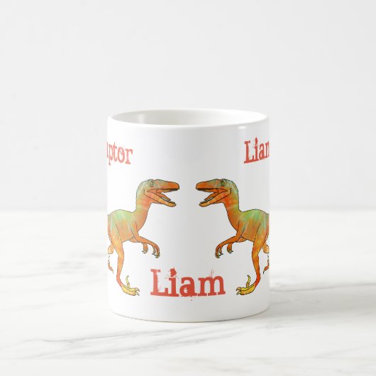 Liam Raptor Beängstigend Velociraptor Dinosaur Fun Kaffeetasse (Mittel)