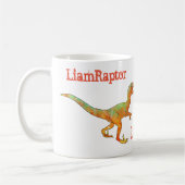 Liam Raptor Beängstigend Velociraptor Dinosaur Fun Kaffeetasse (Links)