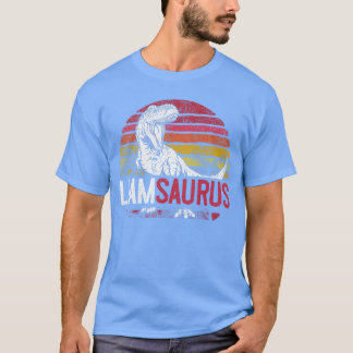 Liam Saurus Lustiger personalisierter Dinosaurier T-Shirt