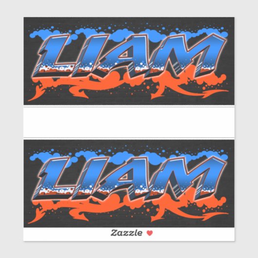 Liam Vorname Name Graffiti Aufkleber Sticker (Blatt)