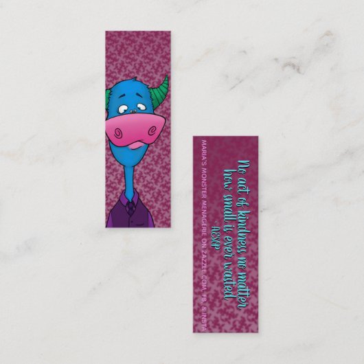 Liam, w/quote, Glückskarten Mini Visitenkarte (Vorne/Hinten)