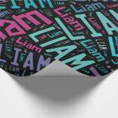 LIAMnamenstext-Designänderunghintergrund Geschenkpapier (Ecke)