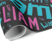 LIAMnamenstext-Designänderunghintergrund Geschenkpapier (Rolleneckpunkt)