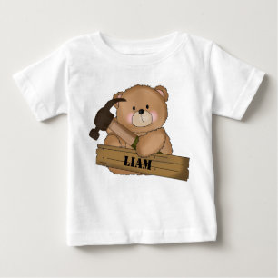 Liam's Builder Bear Personalisierte Geschenke Baby T-shirt