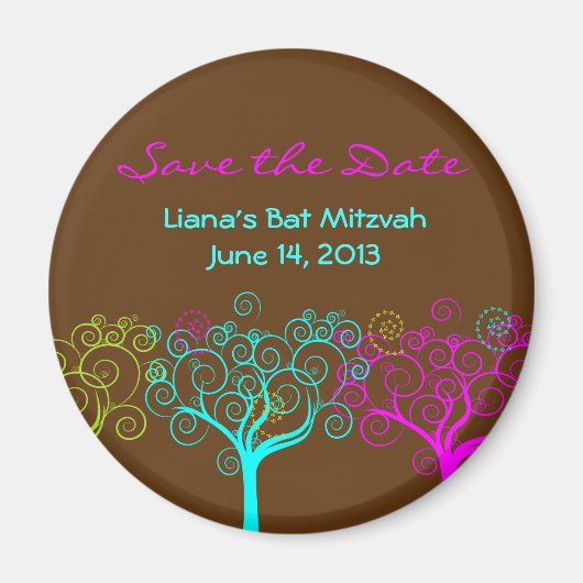 Liana Claire Bat Mitzvah Save the Date Magnet (Vorne)