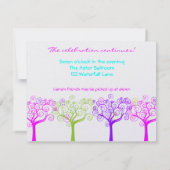 Liana Claire Shimmery Bat Mitzvah Sweet 16 Party Einladung (Rückseite)