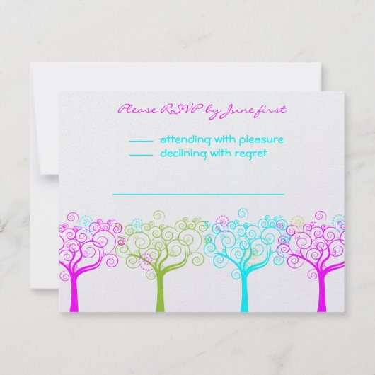 Liana Claire Shimmery Bat Mitzvah Sweet 16 UAWG RSVP Karte (Rückseite)