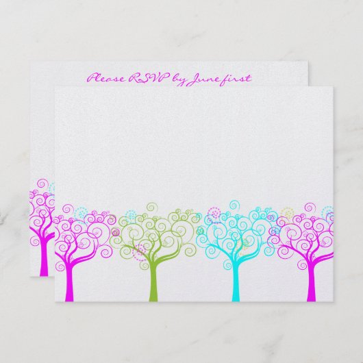 Liana Claire Shimmery Bat Mitzvah Sweet 16 UAWG RSVP Karte (Vorne/Hinten)