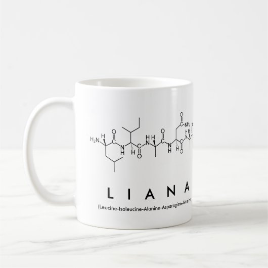 Lianapeptid-Namen-Tasse Kaffeetasse (Links)