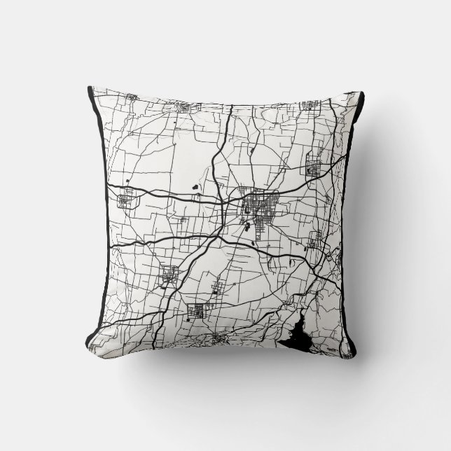 Liaocheng China City Map Kissen (Vorderseite)