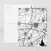 Liaocheng China City Map Postkarte (Vorne/Hinten)