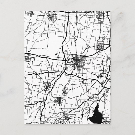 Liaocheng China City Map Postkarte (Vorderseite)