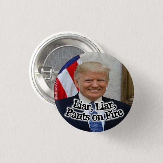 Liar Liar Pants on Fire Button (Vorne & Hinten)