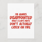 Liar Liar Pants on Fire Postkarte (Vorderseite)