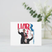 Liar - Mitt Romney & Paul Ryan Postkarte (Stehend Vorderseite)