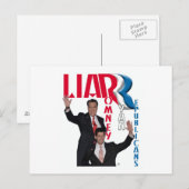 Liar - Mitt Romney & Paul Ryan Postkarte (Vorne/Hinten)