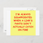 LIARS.png Postkarte (Vorne/Hinten)