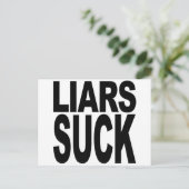 Liars Sind zum Kotzen Postkarte (Stehend Vorderseite)