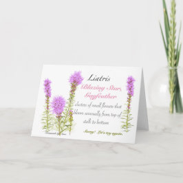 Liatris-Blank-Karte Dankeskarte