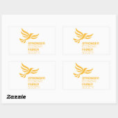 Lib Dems Stronger Economy Fairer Society Rechteckiger Aufkleber (Blatt)