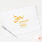 Lib Dems Stronger Economy Fairer Society Rechteckiger Aufkleber (Umschlag)