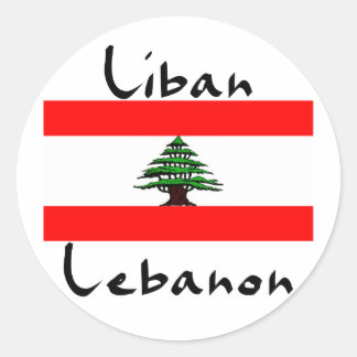 Liban der Libanon Flaggen-Aufkleber Runder Aufkleber