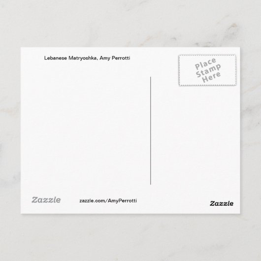 Libanese Matryoshka Postcard Postkarte (Rückseite)