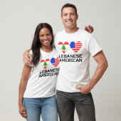 Libanesische amerikanische Herzen T-Shirt (Unisex)