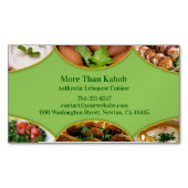 Libanesische arabische Ernährung Magnetische Visitenkarte (Vorderseite)