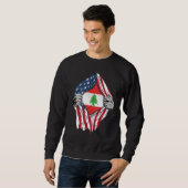 Libanesische Blutflagge im Libanon Sweatshirt (Vorne ganz)