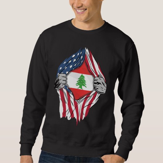 Libanesische Blutflagge im Libanon Sweatshirt (Vorderseite)