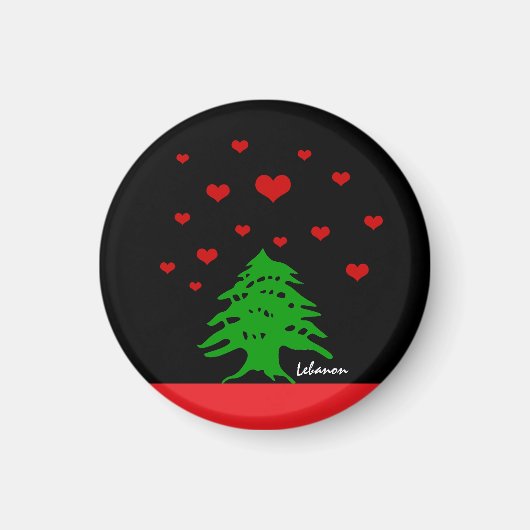 libanesische Fahne / Liebe Magnet (Vorne)