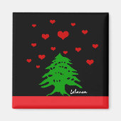 libanesische Fahne / Liebe Magnet (Vorne)