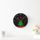 libanesische Fahne / Liebe Runde Wanduhr (Zuhause)
