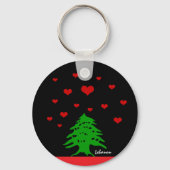 libanesische Fahne / Liebe Schlüsselanhänger (Vorderseite)