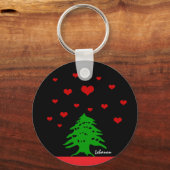 libanesische Fahne / Liebe Schlüsselanhänger (Rückseite)