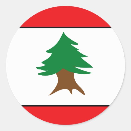 Libanesische Fahne-T - Shirt und -Geschenke Runder Aufkleber (Vorderseite)